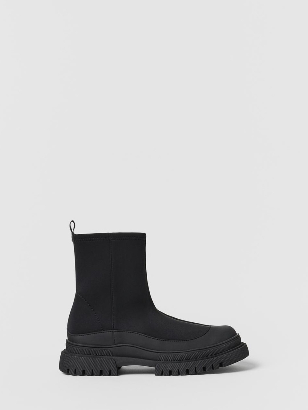 Zara Black Platform Chelsea Ankle Boot
